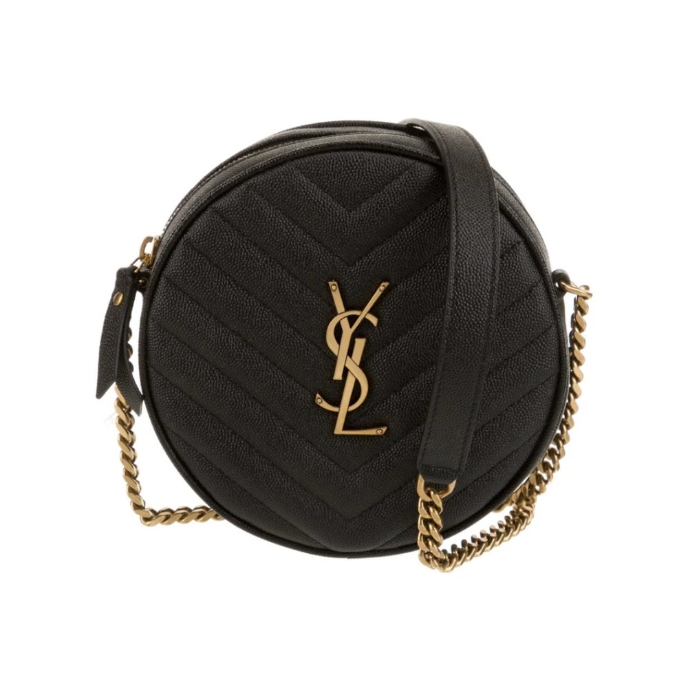 Yves Saint Laurent Paris Vinyle Round Camera Shoulder Bag
